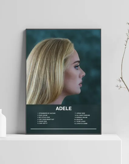 Discover Adele 30 Album Premium Vertical Music Poster Artwork Tracklist