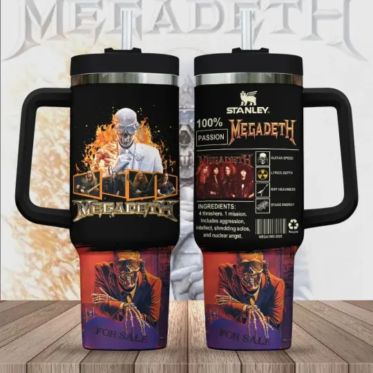 Discover Megadeth Tumbler 20Oz 30Oz 40Oz Stainless Steel Coffee Cup