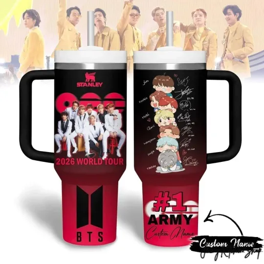 Discover Custom Name BTS World Tour 2026 For Fans Limited Tumbler 20oz 30oz 40oz Cup