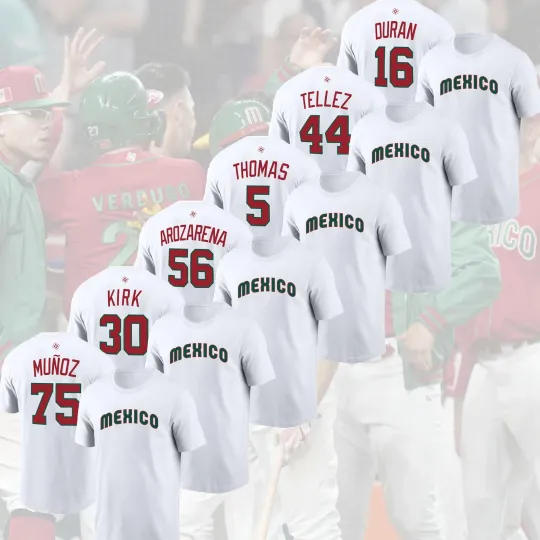 Discover Mexico 2026 World Baseball Classic Name & Number Fan Gifts