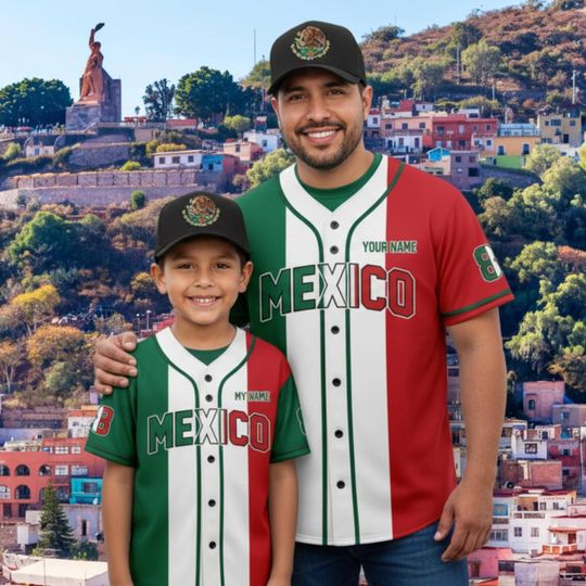 Discover Custom Mexico Baseball Jersey Personalized Name Number Team Softball Shirt