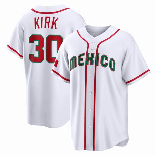 Discover Mexico Baseball Alejandro Kirk Road Stadium Jersey,White 2026 World Baseball Classic Fan Name Number Shirt,Men Size,Custom Jersey