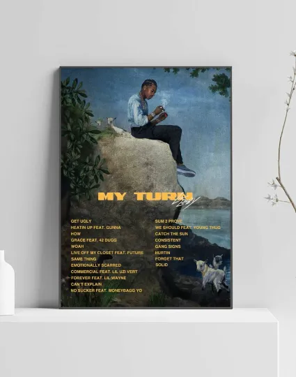 Discover Lil Baby My Turn Album Poster Vertical Artwork with Tracklist
