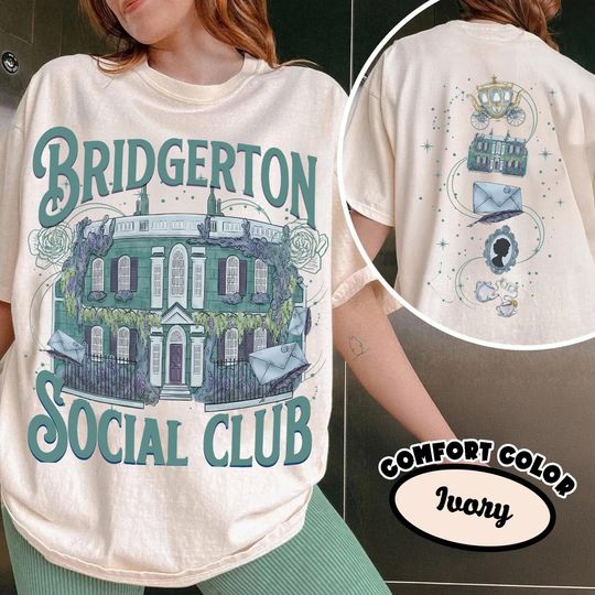 Discover Dearest Gentle Reader Two-Sided T-Shirt with Wisteria Floral Design