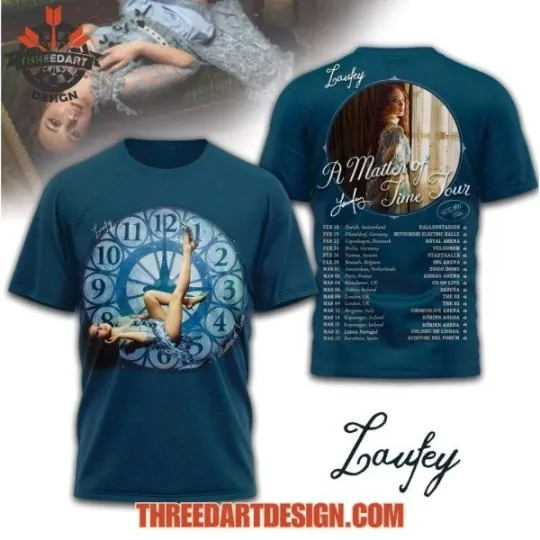 Laufey A Matter Of Time Tour All Over Print T-Shirt Unisex Men Women