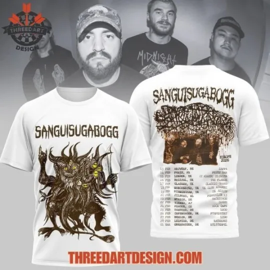 Discover Sanguisugabogg 2026 Tour All Over Print T-Shirt Unisex Men Women