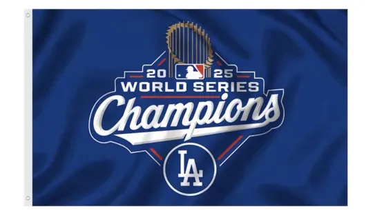Los Angeles Dodgers Flag 2025 World Series Champions House Flag