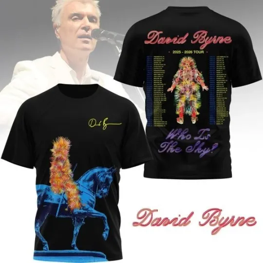 David Byrne 2025 – 2026 Tour Who Is The Sky T-Shirt Gift For Men Women