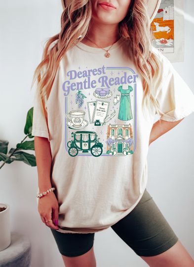Discover Dearest Gentle Reader Shirt, Regency Romance Tee, Bookish, Lady Whistledown Crewneck, Gift For Book Lover, Reading Nerd Outfit