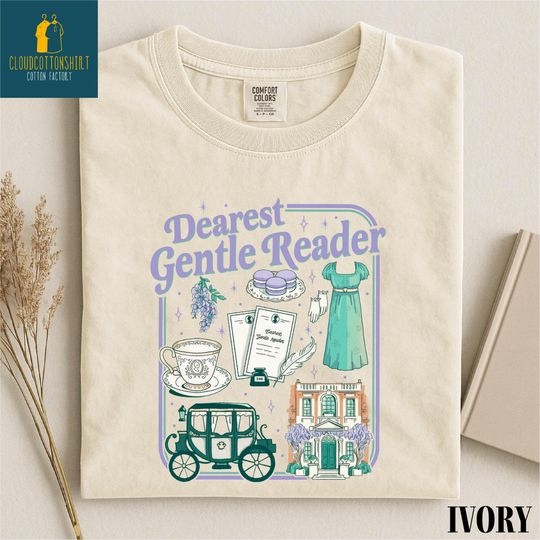 Discover Dearest Gentle Reader Shirt, Romance Movie Gift, Lady Whistledown Sweatshirt, Bookish Sweater, Comfort Colors T-Shirt