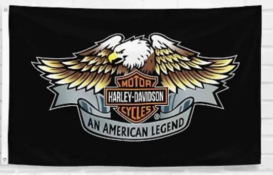 Discover Haarley Davidson Clothes Flag Banner Man Cave Garage Wall Decor