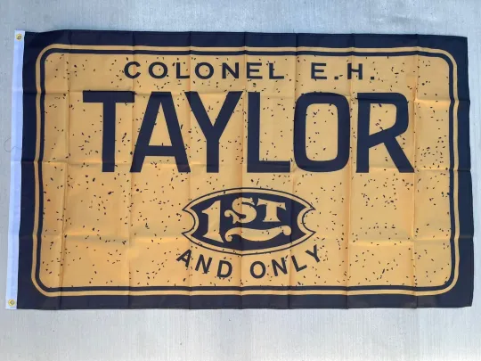 Discover E.H Taylor Kentucky Straight Bourbon Whiskey House Flag Bar Man Cave