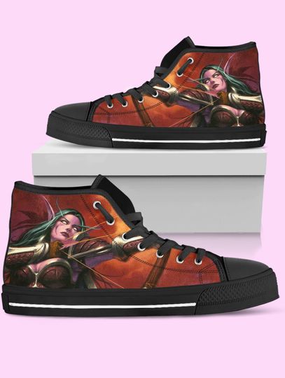 Tyrande Whisperwind High-Top Shoes, World of Warcraft Sneakers