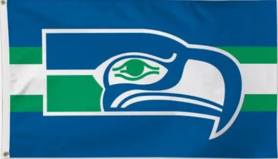 Seattle Seahawks Retro Vintage Feet House Flag Mancave Banner Decor