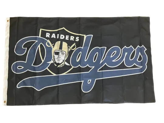Los Angeles LA Dodgers Las Vegas Raiders FT Flag Banner for Home Decor