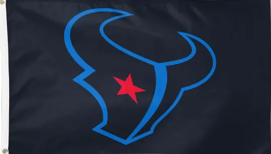 Discover Houston Texans HTown Bull Double-Sided House Flag