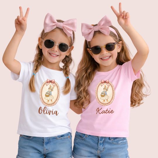 Discover Personalized 2026 Easter Shirt for Kids, Custom Name Bunny Shirt, Easter Bunny Toddler Shirt, Rabbit Tee, Baby Easter Onesie, Kids Name Tee