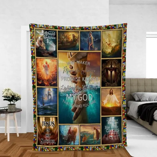Discover Christian Jesus Christian Fleece Blanket
