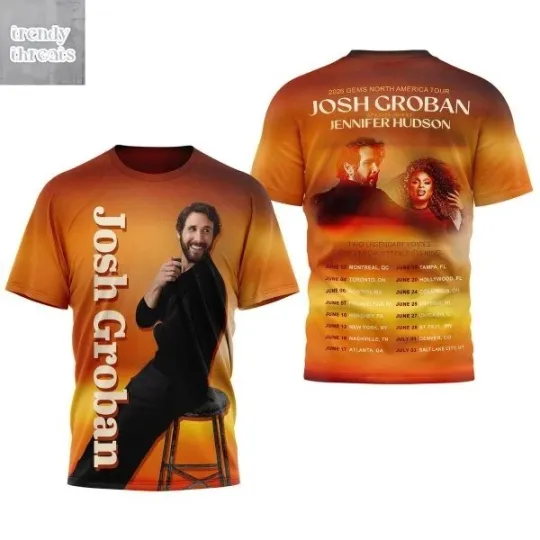 Discover Josh Groban Gems North America Tour 2026 T-Shirt Gift For Fan Men Women
