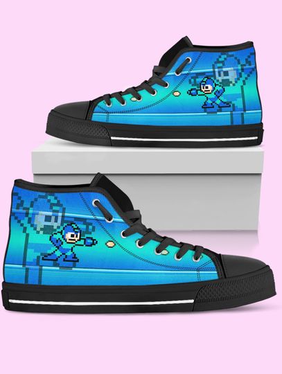 Discover Megaman High-Top Shoes, Video Game Sneakers for Women, Men