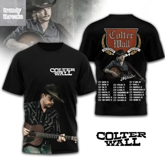 Discover Colter Wall New Tour 2026 T-Shirt Gift For Fan Men Women