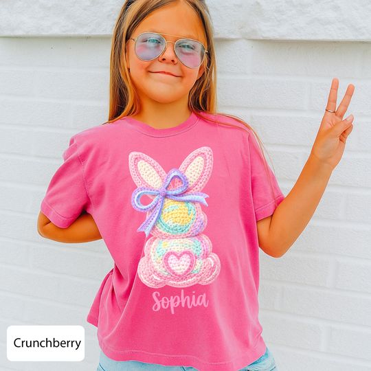 Discover Personalized Easter Bunny T-shirt, Custom Easter 2026 Kids Shirt, Cute Rabbit Shirt, Easter Bunny Kids Name Tee, Toddler Easter Shirt