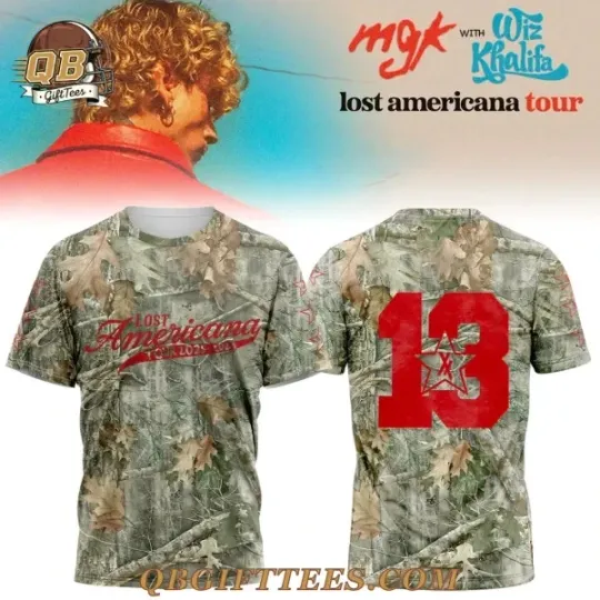Discover Machine Gun Kelly x Wiz Khalifa Lost American Tour 3D T-Shirt Gift For Men Women