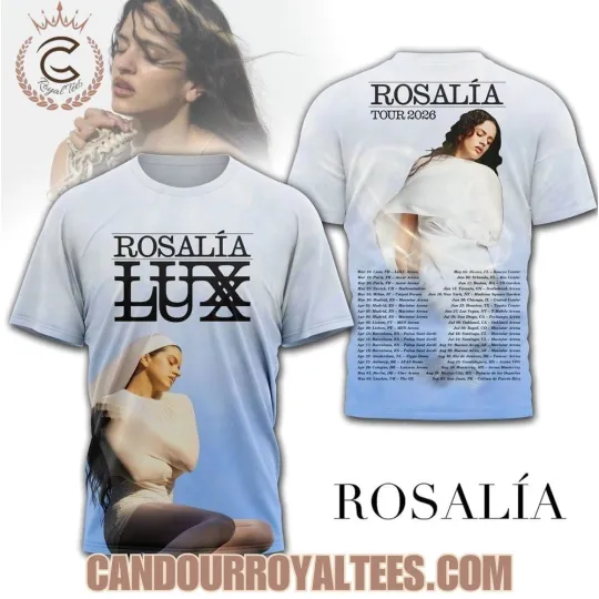 Discover Rosalia LUX 2026 Tour Poster Tour Dates T-shirt Birthday Gift For Men Women