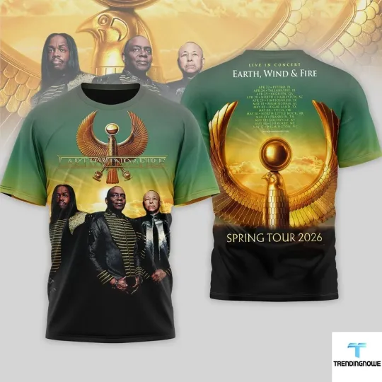 Discover Earth Wind And Fire 2026 Tour Shirt Spring Tour Dates T-Shirt Gift For Men Women