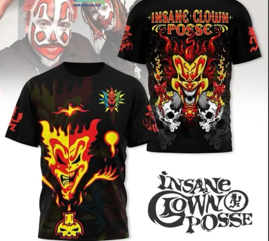 Discover 2025 HOT NEW Insane Clown Posse Band 3D T-shirt Gift For Men Women