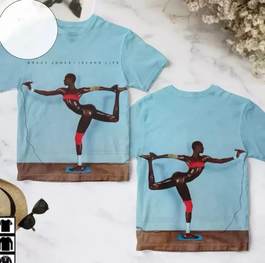 Discover Grace Jones Island Life Album Cover AOP 3D T-shirt Gift For Men Women