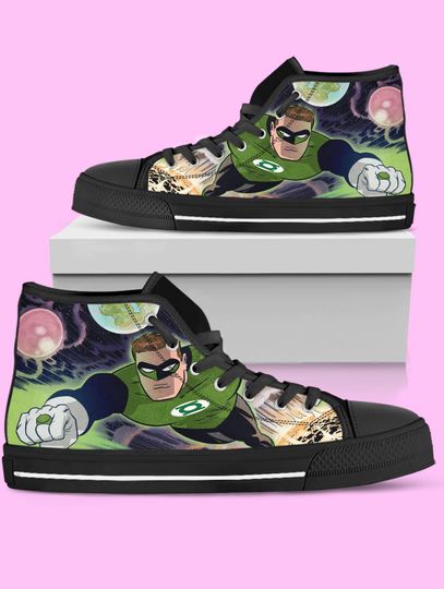 Discover Green Lantern High-Top Sneakers, Sneakers for Women, Men