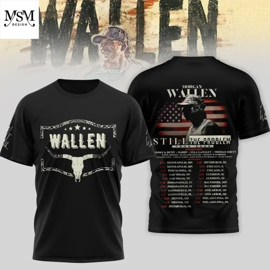 Wallen Western 2025 Tour Shirt Country Music Concert Kill The Problem Tour Merch