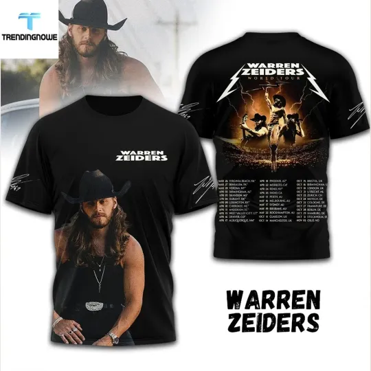 Discover Warren Zeiders 2026 Tour Dates Shirt Live Show Country Music Tee Fan Gift