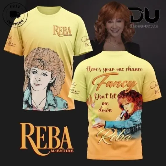 Reba Mcentire Fancy All Over Print 3D T-Shirt