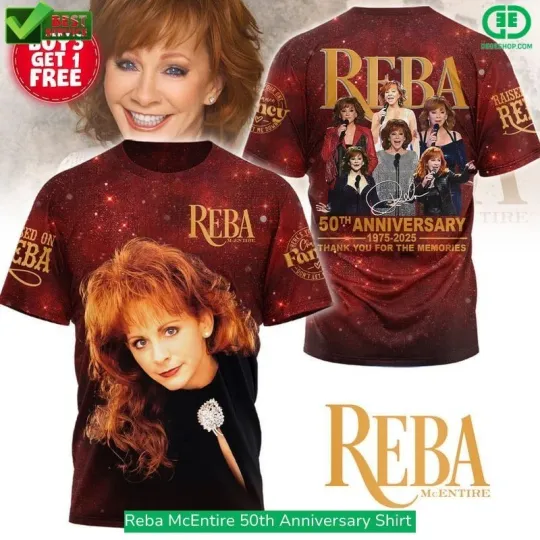Discover Reba McEntire 50th Anniversary All Over Print Shirt