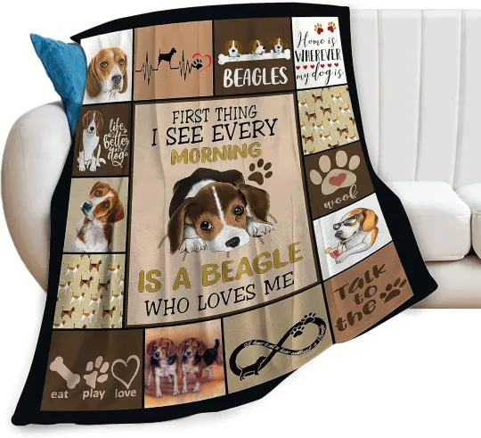 Discover Dog Beagles Blanket Gifts for Dog Lovers Fuzzy Plush Fleece Throw Blanket Super