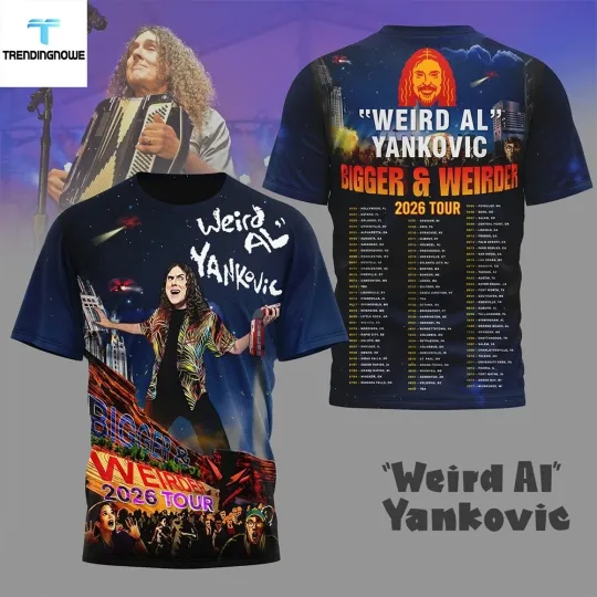 Discover Weird Al Yankovic Bigger And Weirder 2026 Tour Shirt