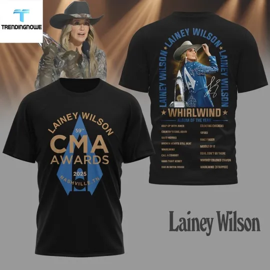Discover Lainey Wilson 59Th CMA Awards Whirlwind Album Shirt 2025