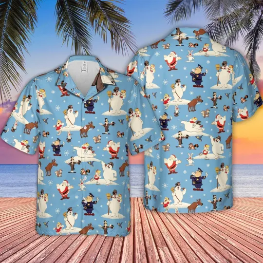 Frosty the Snowman Hawaiian Button Down Shirt