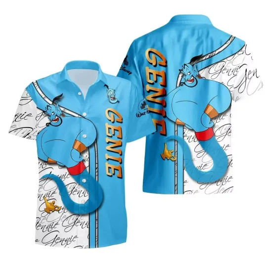 Discover Genie Aladdin Hawaiian Button Down Shirt