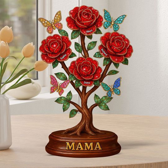 Discover Flower Mom Plaque - Personalized Gifts For Mom
