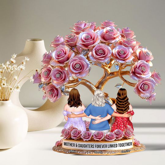 Discover Personalized Gifts For Mom Plaque Mother Daughters Forever Linked Together