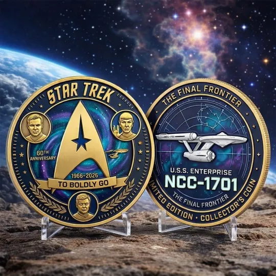 Star Tre k 60Th Anniversary Ncc 1701 Enterprise Collectors Coin