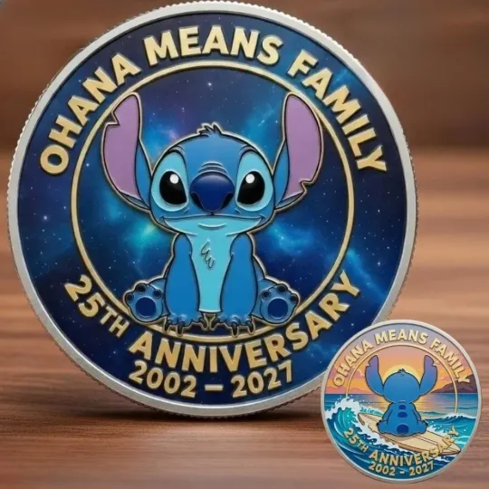 Discover Stitch Ohana Means Family 25Th Anniversary Commemorative Coin