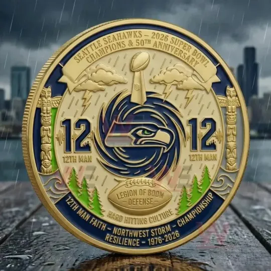 Seattle Seahawks 2026 SBowl LX 12th Man Commemorative Coin