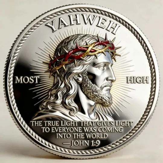 Yahweh The Living Light Faith Commemorative Coin