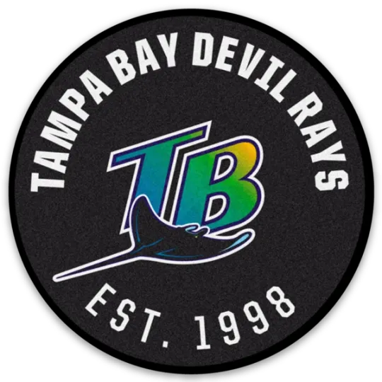 Discover Tampa Bay Devil Rays Est. 1998 Logo Type Die-Cut Round STICKER