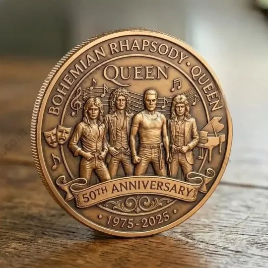 Discover Bohemian Rhapsody Queen 50th Anniversary Commemorative Coin (1975-2025)