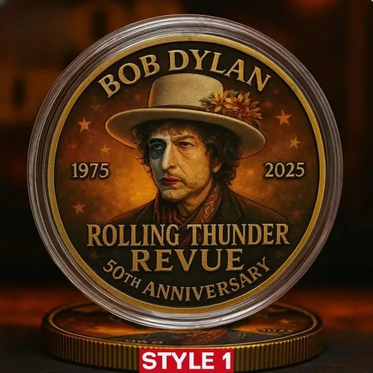 Discover Bob Dylan Rolling Thunder 50th Anniversary Commemorative Coin